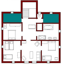 Gruppenhaus mit German Heimkino, 18 Personen, 特罗延 — 照片 5