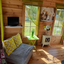 Log cabin retreat and luxury bell tent, 罗兰兹卡斯尔 — 照片 3