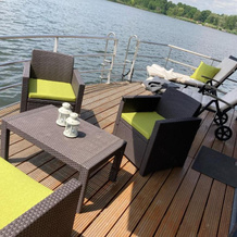 Schwimmende Ferienwohnung, Hausboot Urlaub als Festlieger am Steg, Zehdenick — photo 3