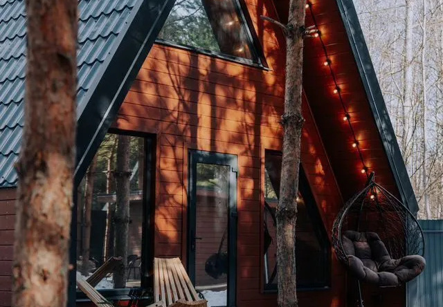 A-Frame V Sosnovom Lesu Ryadom C Ozerom Klyuchik Private House, 沃尔斯马 — 照片 1